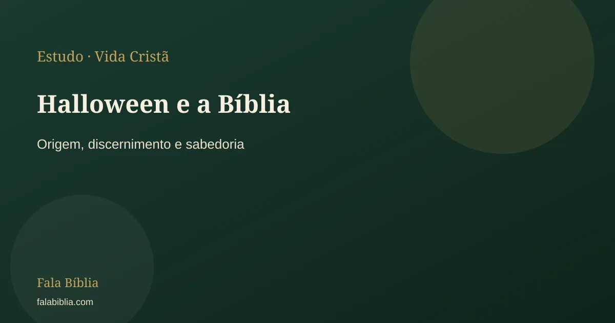 Noite de outono com lanterna suave na janela e folhas secas, evocando reflexão cristã sobre o Halloween