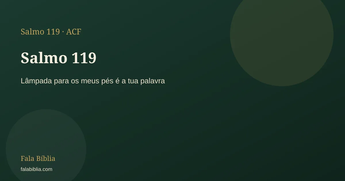 Salmo 119:165 — Paz | Fala Bíblia